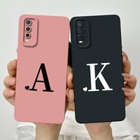 For vivo Y20 Case vivo Y20s Y20I Y20SG Y20G Phone Case Vivo V2029 V2027 V2032 Case Luxury Letters Square Shockproof Back Cover