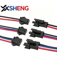 10PCS 10CM 20CM 2/3/4 Pin JST SM Plug Socket Male To Female Wire Connector LED Strips Lamp Driver Connectors Cable Quick Adapter