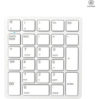 Portable 2.4G Wireless Number Keyboard With Currency Symbol,Rechargeable 26Key Financial Accounting Numeric Keypad for PC/Laptop