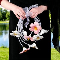 Handmade Pearl Chain Handheld Bridal Wedding Bouquet Exclusive Bridal Flower Bouquet for Wedding Wedding Accessories