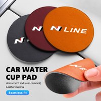 For Hyundai 2Pcs Car Coaster Water Cup Bottle Holder Anti-slip Pad Accessories N Line Genesis Azera GDI i10 i20 i30 i40 ix20