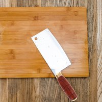 Round Solid Wood Kitchen Knife Handle Crafted from Brazilian Walnut Through Design for Chopping Cutters Comfortable Grip
