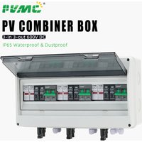 HT 3 in 3 out DC 600V Solar photovoltaic PV Combiner Box With Lightning Protection 32A Fuse MCB SPD Waterproof IP65 Distribution