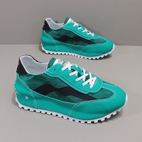 Mens Chunky Sports Sneaker Fashion Casual Mixed Colors Leather Increased Internal Cover Bottom Platform Bandages Running Shoes