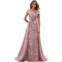 Customized Off The Shoulder Mother of The Bride Dresses for Women Wedding Guest Long Formal Dress with Bow Train 2025