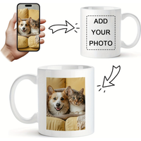 Customized Personalized Mug 1Pc, Upload Your Image. Suitable for Mother's Day, Father's Day, Valentine's Day, Christmas, Birthdays, Parties, and Other Holiday Gifts. Best Drinkware for Cafes and