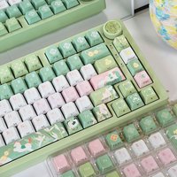 Premium 120 PBT Keycaps, Cherry Profile, Double Injection, Five-Side Sublimation, Anti-Oil, Universal Mechanical Keyboards
