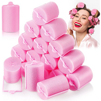 Soft Sponge Foam Cushion Hair Rollers Curlers Hairdressing Kit DIY Home Hair Styling Tool Hair Salon for Barber DIY Curls Random