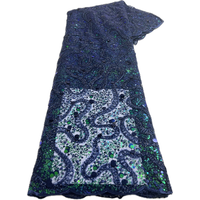 African Mesh Lace Sequined Fabric 2026 High Quality 5 Yards French Tulle Lace Fabric Nigerian Luxury Party Dress for Women