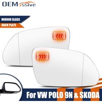 For Skoda Octavia MK2 A5 2004-2009 VW Polo 9N 9N3 Facelift 2005-2009 Car Door Side Mirror Glass Wing Rearview Convex Heated