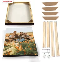 DIY Large Size Wooden Pictures Frame For Wall Canvas Frame Diamond Painting Picture and Poster Wall Frame Pine Composite Decor