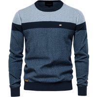 AIOPESON Spliced Cotton Sweater Men Casual O-neck High Quality Pullover Knitted Sweaters Male New Winter Brand Mens Sweaters