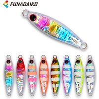FUNADAIKO 2pcs 40g 60g 80g 100g 120g 150g Pesca Slow Jig Shore Jigging Lure Sea Fishing Lures Bait Glow Slow Fall Fishing Lure