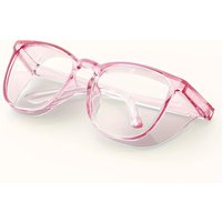 Men's and Women's Blue Light Blocking Glasses, 1 Pair of Fashionable Safety Glasses with Anti-Fog and Anti-Scratch Features