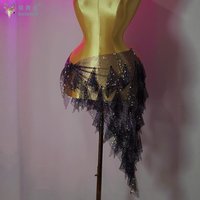Belly Dance Costume for Women Advanced AB Stones Oriental Waist Chain Tassel Buttocks Scarf Skirt Female Belly Dancing Hip Scarf