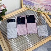 Luxury Diamond Korean Ins Fashion phone case for Samsung Galaxy Z Flip6 7 FE Flip 7 6 5 Flip5 Flip3 4 5 6 Cover With Strap Cases