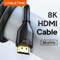 CABLETIME 8K HDMI to HDMI 2.1 Cable 48Gbps High Speed 8K 60Hz 4K HDMI-compatible Cable for Switch PC Laptop TV Smart Devices