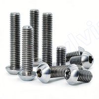 AliExpress NONE M2 to M10 Button Head Hex-Drive Screws TC4 Titanium Alloy Hex Socket Rounded Head Screw Hexagon Allen Bolt Bicycle Motorcycle