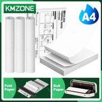 210*30mm A4 Thermal Paper for A4 Wireless Bluetooth A40 Portable Thermal Printer Folding Paper Roll 1/2/4/6/10 20Rolls