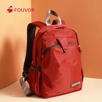 Fouvor Women's Backpack Nylon Canvas Waterproof Backpack Large Capacity Casual Fashion Sport Travel School Bag For Girls 2587-11