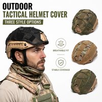 AliExpress NONE Camo Tactical Helmet Cover PJ/BJ/MH Fast Helmet Cloth with Elastic Cord Outdoor Sport Hunting Cycling Helmets Accessories