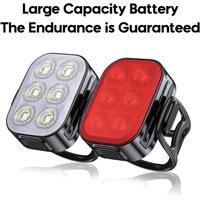 CYCLAMI 500 Lumens Bicycle Headlight Tail Light MTB Road Bike Bright Flashlight Cycling Waterproof LED 12H Working Time Type-C