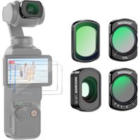 NEEWER Magnetic ND Filter Set Compatible with DJI Osmo Pocket 3 Creator Combo Accessories, Variable ND2-32 Black Diffusion