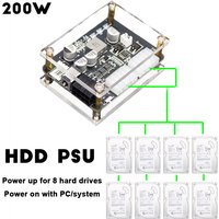 200W source HDD SSD pico psu 12vDC-SATA Mini computer mini PC hard disk external power module power on with PC HTPC NAS
