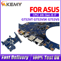 G752VM Notebook Mainboard For ASUS ROG GL752VL GL752VW G752VS G752V G752VSK Laptop Motherboard With I5 I7 CPU 100% tests OK stk