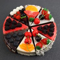 Artificial Fruit Cakes Dessert Fake Food Bread Simulation Cake Model Decoration Photography Props Display 6pc/lot