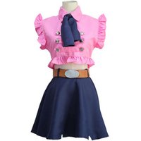 2025 New Anime The Seven Deadly Sins Elizabeth Liones Cosplay Summer Dress Girls Pink Dress Uniform Dress Halloween Party Women