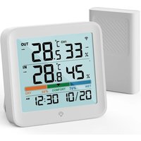Digital Thermometer Hygrometer with Remote Indoor LCD Temperature Humidity Meter Room Sensor High Accuracy Home Thermometer
