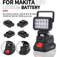 For Makita 18V Li-ion Battery Accessory BL1830 LED Work Lamp Light Torch Flashlight Lantern Camping Emergency Lighting BL1430