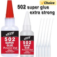 JXVX 50g 502 Super Metal Glue - Industrial Strength Metal Adhesive for Stainless Steel, Aluminum Alloy, Automotive and More - Quick Set in 15 Seconds,With Precision Distributor.
