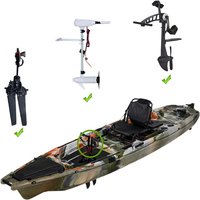 12FT Multifunctional Fishing Kayak Professional Canoe with Electric Motorized or Propel Pedal Drive or Fin Pedal for Fishing