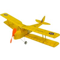 DW Hobby Rubber Powered 600mm Wingspan De Havilland DH.82 Tiger Moth Balsa Kit Free Flight Airplane Model Plane Toy VA08