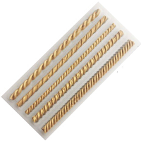 Braided Twist Rope Fondant Mold Pie Crust Impression Silicone Mat Long Strip Lace Cake Decorating Tools Kitchen Baking Mould