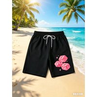Summer Fashion Design for Procurement Products Pink Dice Pattern for Casual Men's and Women's American Street Style Shorts Moto