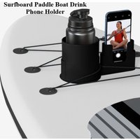 1PC Surfboard Drinks Cell Phone HolderPull Cord Fixed Drinks Leak HolderSurfboard Cup HolderKayak Boat Accessories