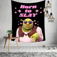 Wallpaper designed for Slay Shrek, suitable for bold and unique home decoration, with interesting and distinctive charm
