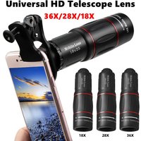 18/28/36X HD Telescope Lens Universal Zoom Phone Camera Telephoto Lens Optical Telescope Lens for Camping Hunting Sports