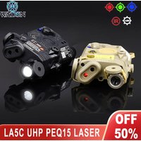 WADSN Airsoft LA5C UHP PEQ15 Red Green Laser PEQ Box IR + Sight White LED Flashlight Tactical Hunting Gear Softair