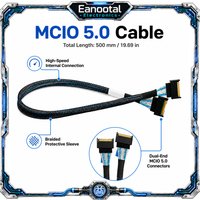 PCIe Gen5 X16 MCIO 8i Expansion Adapter Kit High-Speed GPU Riser Backplane Cable for Server Workstation Computer