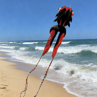 10m goldfish kites flying soft kite with rope garden games beach wind kites parrot sports chilean line outdoor toy children koi