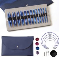 A Set of 40 Pieces of Knitting Tools 10cm Removable Interchangeable Head Circular Needle Set 13 Pairs 3.0-10.0mm Sewing DIY Kit