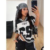 Women's Summer Number 23 Vigor Graphic Short Sleeve T Shirt Mesh Baseball Jersey Style Top For Streetwear And Daily Looks