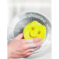 7pcs Smiley Face Temperature-Changing Cleaning Sponges,Colorful Kitchen Dishwashing Tools for Summer Grease Removal Cleaning