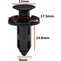 20Pcs Fit Into 8mm Plastic Fender Rivets Car Retainer Plastic Fasteners Automotive Push Clip For Honda 90505-SX0-003 B16