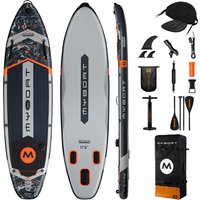 Myboat Graues Wasserdichtes Aufblasbares Paddleboard 11'6''x35''x6'' für Erwachsene, Steh-Stil, zum Angeln mit Kajak-Zubehör SUP
