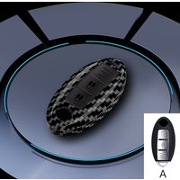 Carbon Fiber Car Key Case Cover for Nissan Leaf Micra Qashqai J11 J10 X Trail T32 Versa Note Patrol Key Fob Cover Accessories